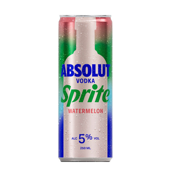 Absolut sprite absolut vodka sprite boîte de pastèque (12x 250ml)