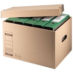 Boîte d'archives leitz carton marron