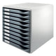 Commode Leitz 5281 89 10 tiroirs29,1x35,2x29,2cm gris gris