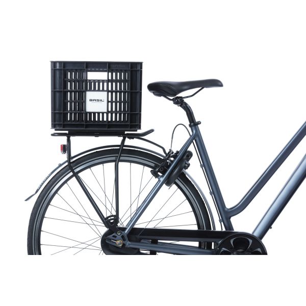 Basil fietskrat m - moyen - 29,5 litres - noir