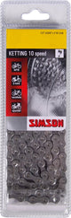 Chaîne Simson Dérailleur 10 - chaîne vélo 10 vitesses, antirouille, 116 maillons, 1 2 X5 64