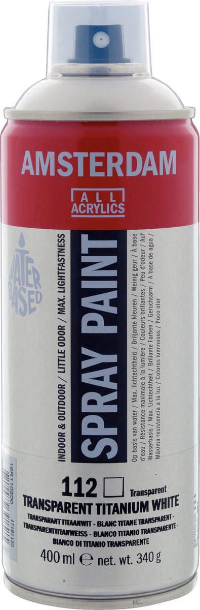 Peinture aérosol Amsterdam - peinture en aérosol - #112 - blanc de titane transparent - - 400ml