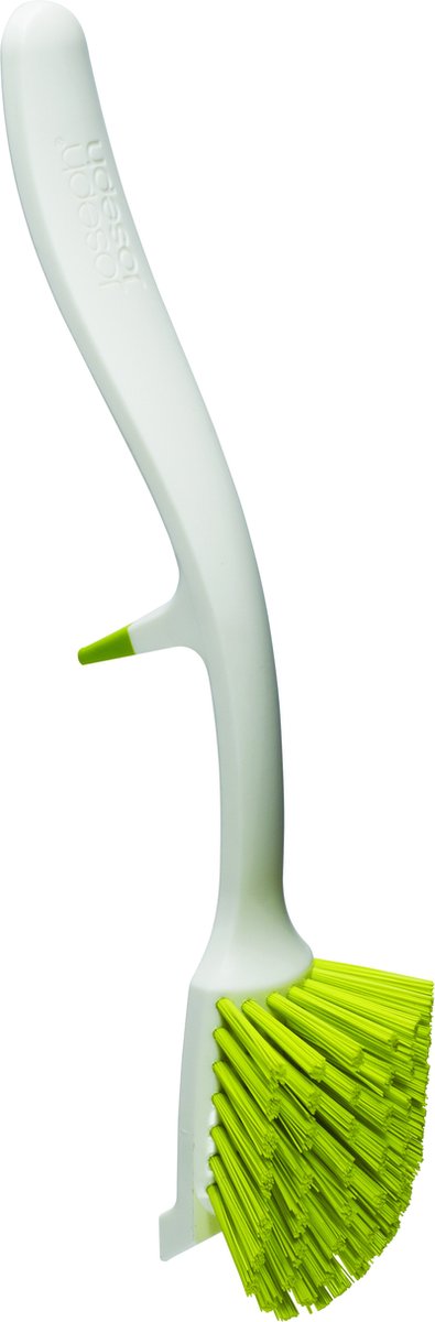 Joseph Joseph Edge Brosse à vaisselle – avec support d'évier antidérapant – Tête de brosse anti-rayures pour grattoir – Passe au lave-vaisselle – Vert