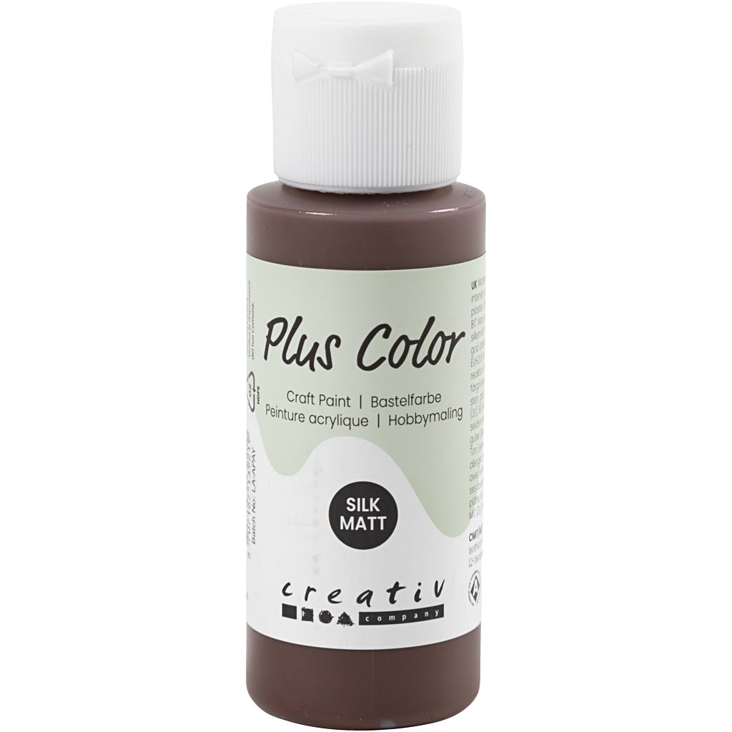 Peinture acrylique Plus Color, chocolat, 60 ml 1 flacon