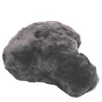 tapis de selle 26 x 24 cm peau de mouton anthracite