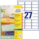 Etiquettes d'adresse jet d'encre avery 250 675 transparentes