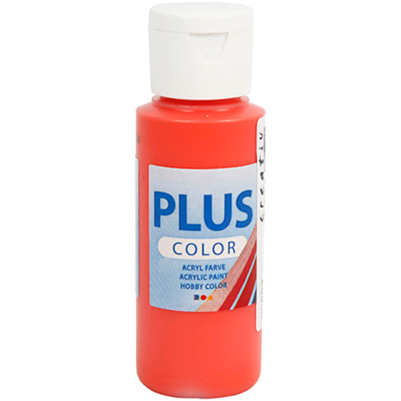 Peinture acrylique Plus Color, rouge brillant, 60 ml 1 flacon