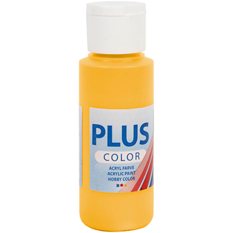 Creativ Company Plus Color Acrylic Paint, Soleil jaune, 60 ml