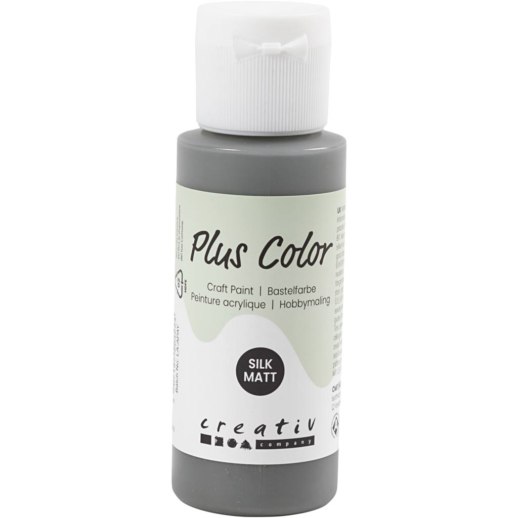 Peinture acrylique Plus Color, gris foncé, 60 ml 1 flacon