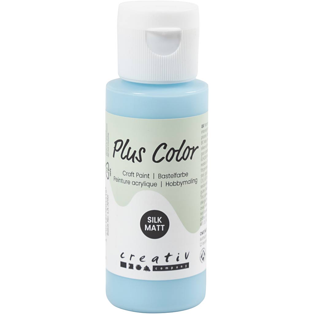 Peinture acrylique Plus Color, bleu glacier, 60 ml 1 flacon