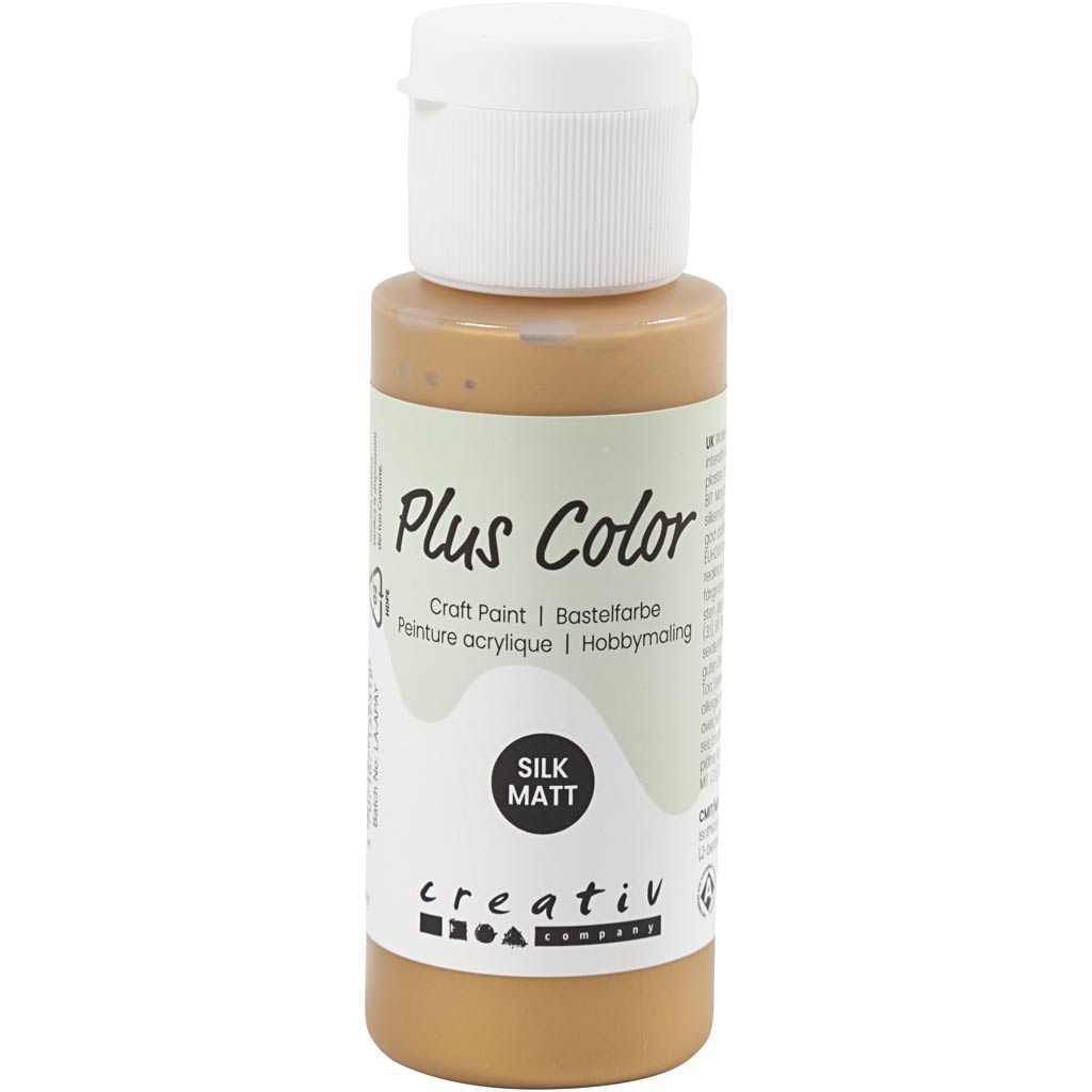Peinture acrylique Plus Color, or, 60 ml 1 bouteille