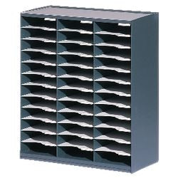 Station de tri fast paperflow 67,4x54,8x79,1cm gris anthracite 36 pour a4