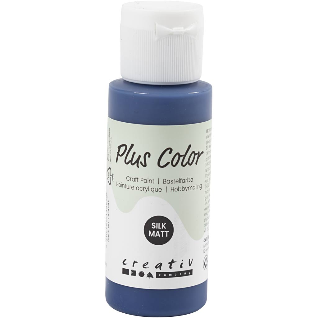 Peinture acrylique Plus Color, bleu marine, 60 ml 1 flacon