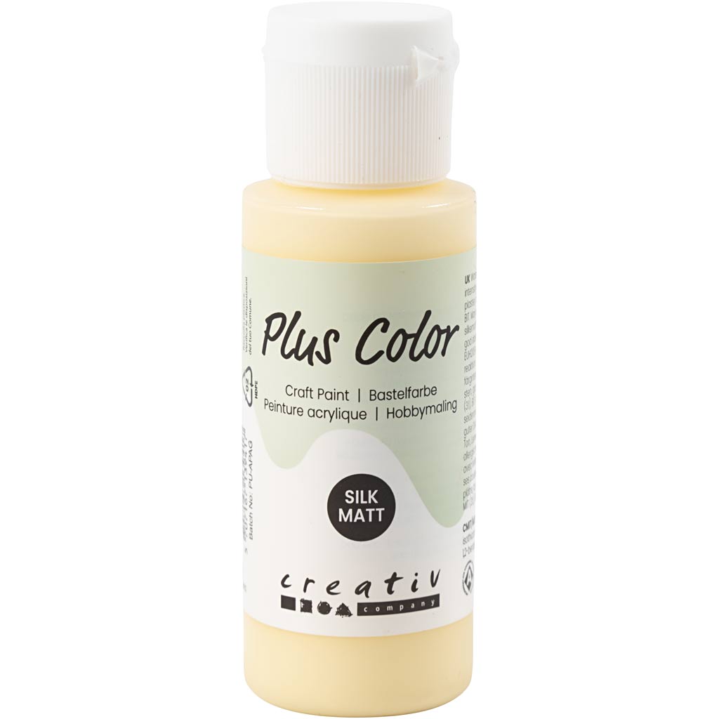 Peinture acrylique Plus Color, jaune clair, 60 ml 1 flacon