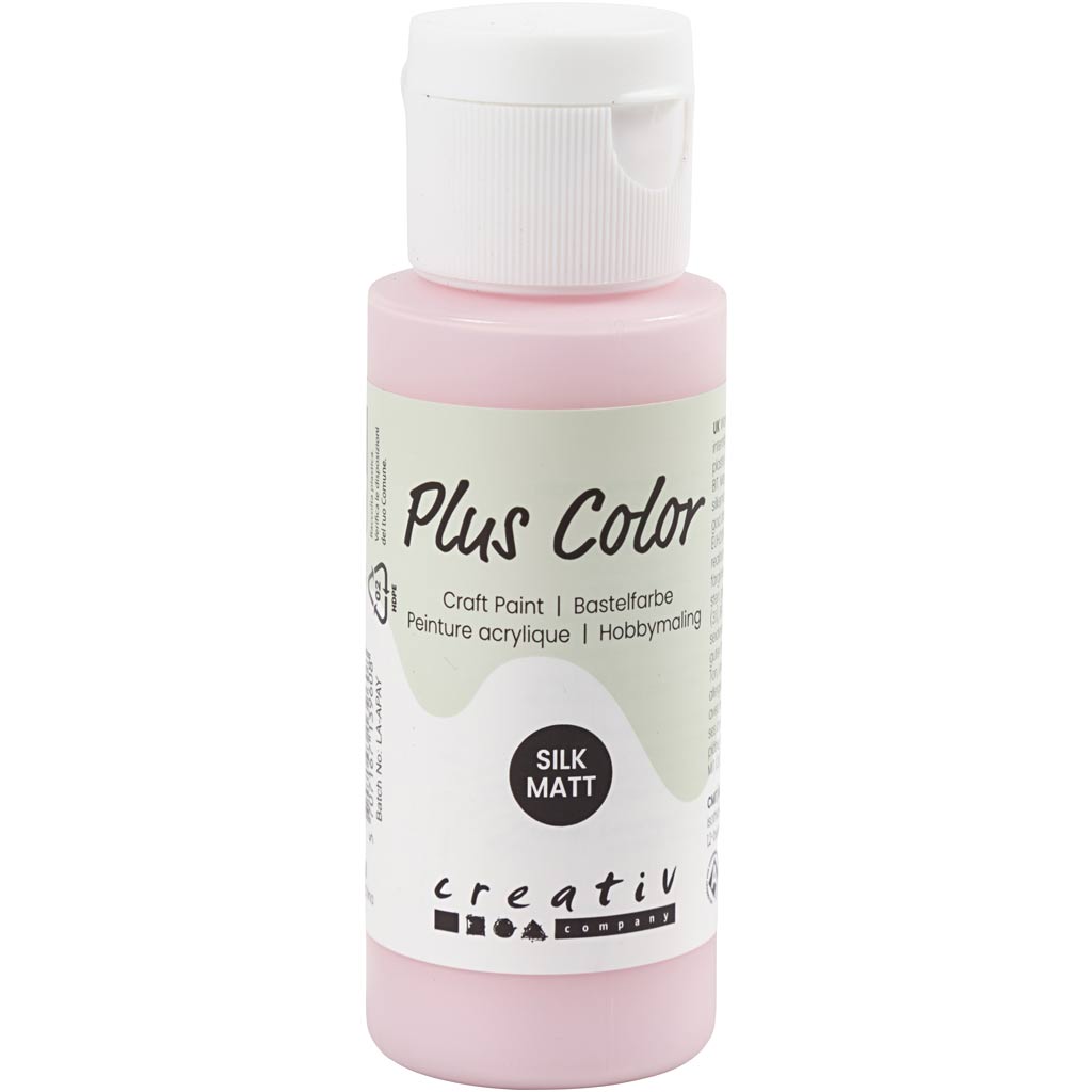 Creativ Company Plus Color Acrylic Paint, rose doux, 60 ml