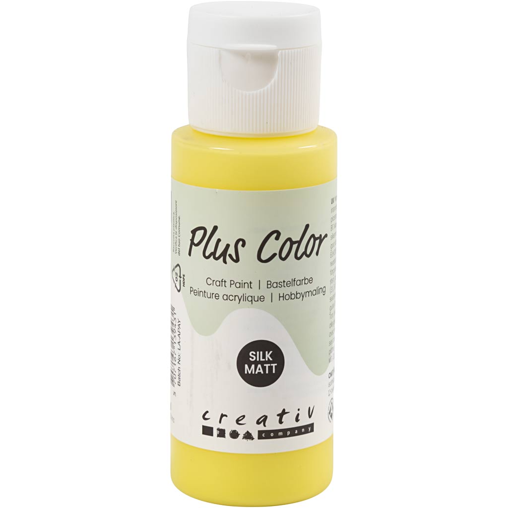 Peinture acrylique Plus Color, jaune primaire, 60 ml 1 flacon