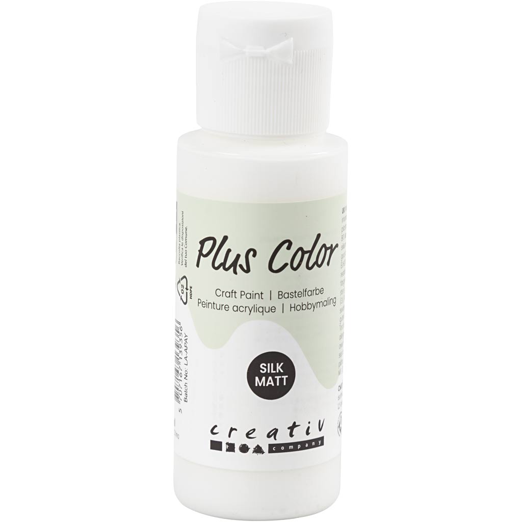 Peinture acrylique Plus Color, blanche, 60 ml 1 flacon