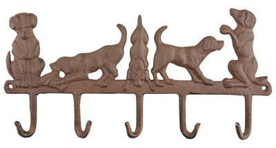 Pendentif 5 chiens en fonte