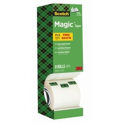 Tape Scotch Magic 810 transparent 7 rouleaux + 1 offert 19mm x 33m