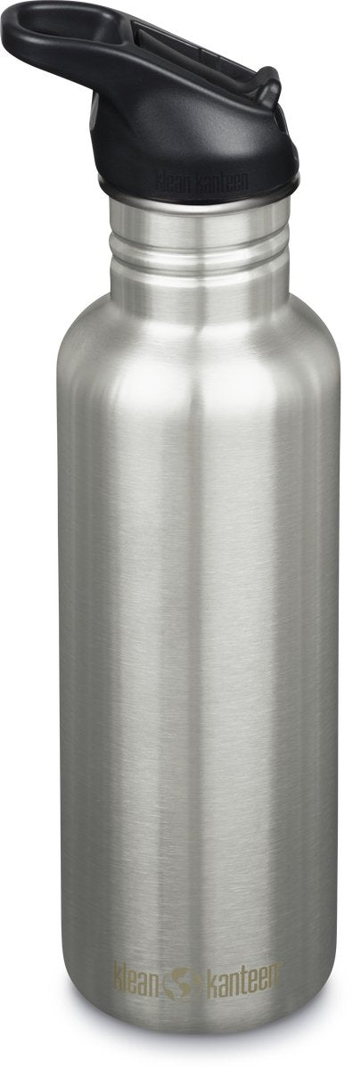 Bouteille de boisson Klean Kanteen - Classique - Sportdop avec flip - Brossed Inoxydless - 800 ml