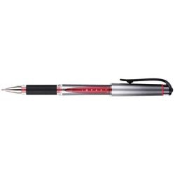 Stylo gel Imp Mitsubishi Uni-Ball Act 1535, prise confortable, capuchon rouge moyen 0.6mm