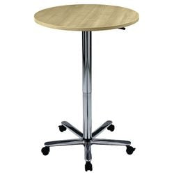 Table haute Bach Hammerer 70 75 x 72 - 114 cm pied érable chromé