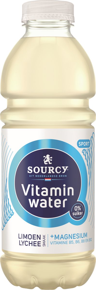 Sourcy - eau vitaminée - litchi citron vert - 6 x 1 litre - pack économique