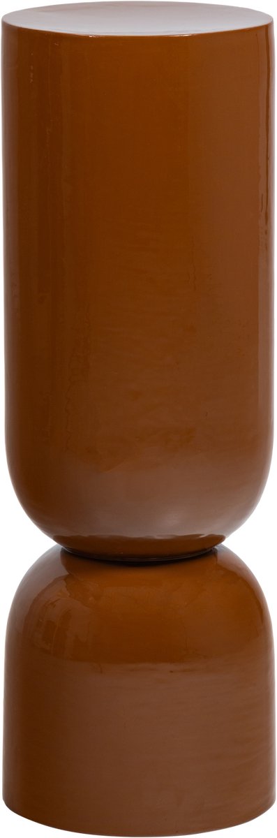 Pot toval haut Woood - métal - jaune miel brillant - 95x32x32