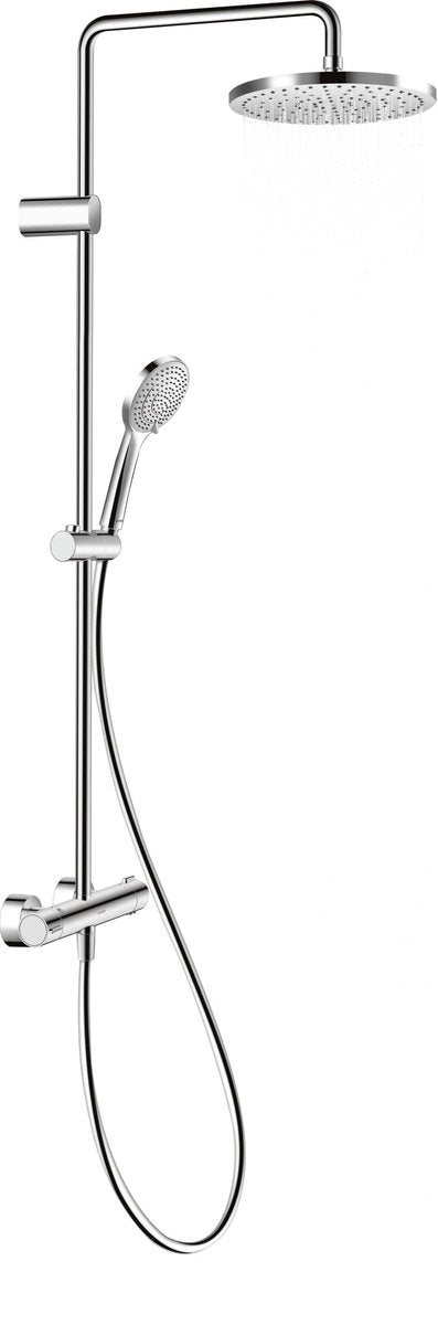 Système de douche à effet pluie Duravit 1000 – douche thermostatique – 3 types de jets – sécurité de protection contre la température – chrome brillant