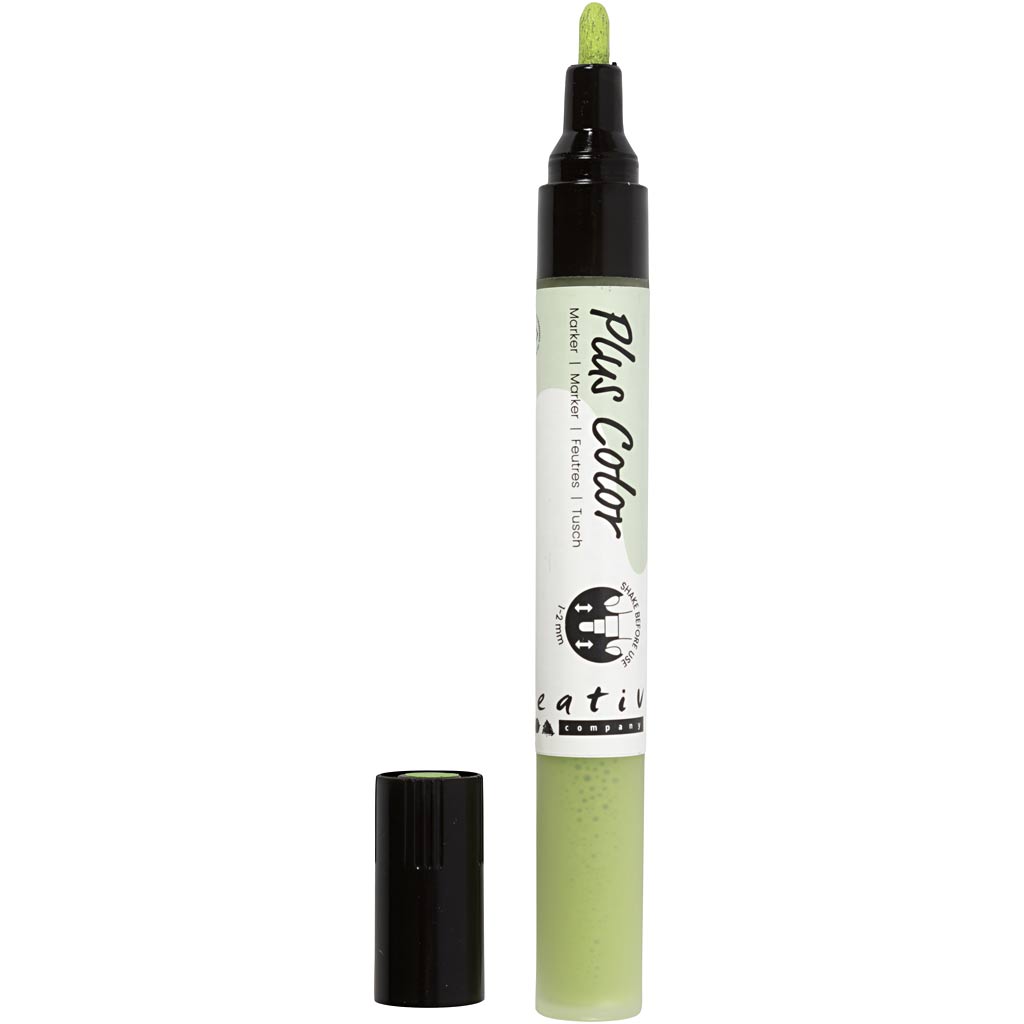 Marqueur de couleur Plus, l : 14,5 cm, largeur de trait 1-2 mm, vert feuille, 5,5 ml, 1 pièce