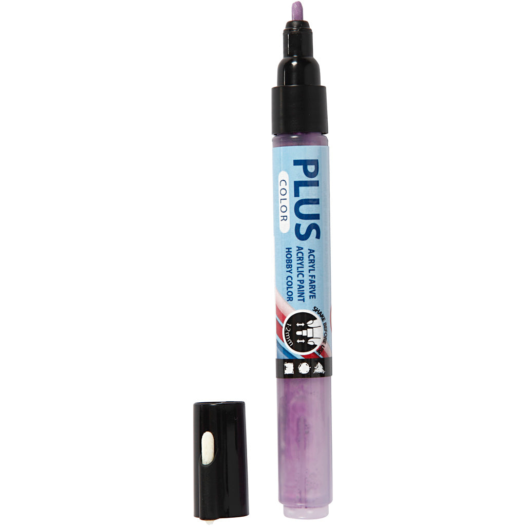 Marqueur de couleur Plus, l : 14,5 cm, largeur de trait 1-2 mm, lilas foncé, 5,5 ml, 1 pièce