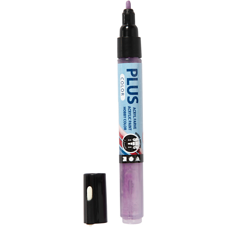 Marqueur de couleur Plus, l : 14,5 cm, largeur de trait 1-2 mm, lilas foncé, 5,5 ml, 1 pièce