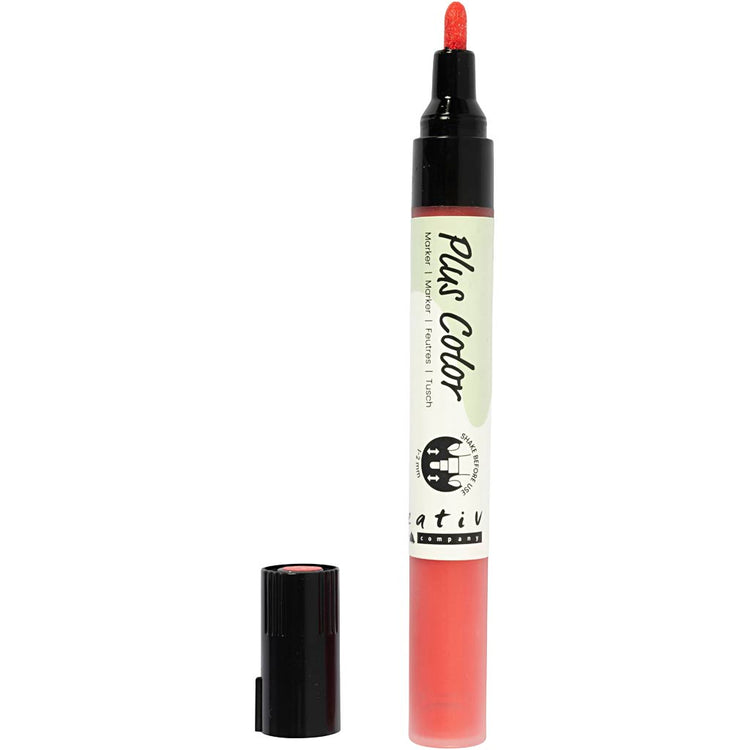 Marqueur de couleur Plus, l : 14,5 cm, largeur de trait 1-2 mm, rouge pourpre, 5,5 ml, 1 pièce