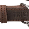 Trixie Collar chien rustique gras en cuir foncé marron foncé