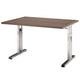 Bureau droit réglable en hauteur avec pied en C noyer 1200x800x680-760mm