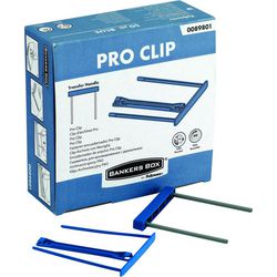 Boîte de banquiers à pinces à fichiers 0089801, plastique bleu