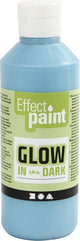 Glow in the Dark Paint - Bleu clair, 250 ml