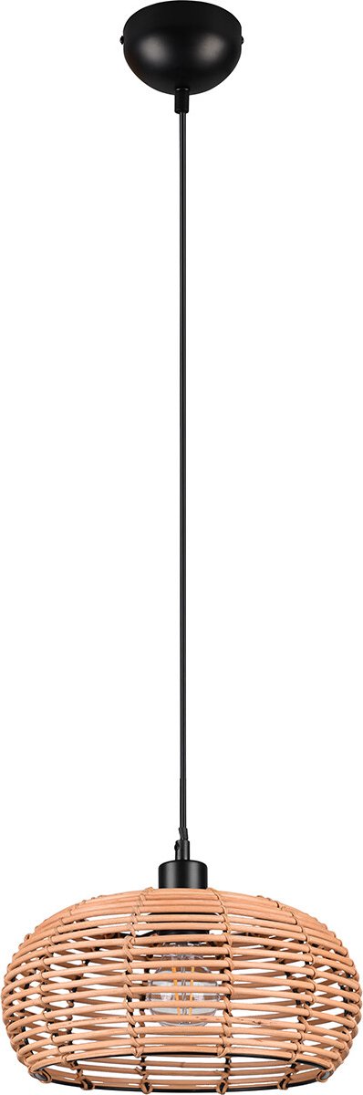 Trio inga - lampe suspendue - naturel - rotin - excl. 1x e27 4w