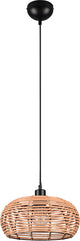 Trio inga - lampe suspendue - naturel - rotin - excl. 1x e27 4w