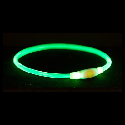 Collier Trixie USB lumière flash lumineuse TPU rechargeable Green TPU