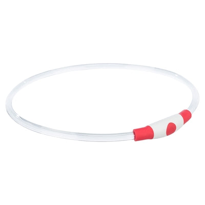 Collier de trixie USB lumière flash lumineuse TPU rechargeable rouge