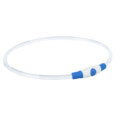Collier de trixie USB lumière flash lumineuse tpu rechargeable bleu