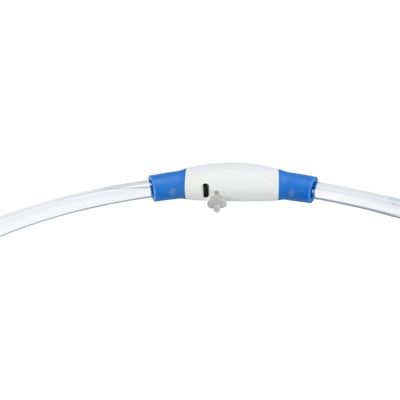 Collier de trixie USB lumière flash lumineuse tpu rechargeable bleu