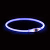 Collier de trixie USB lumière flash lumineuse tpu rechargeable bleu