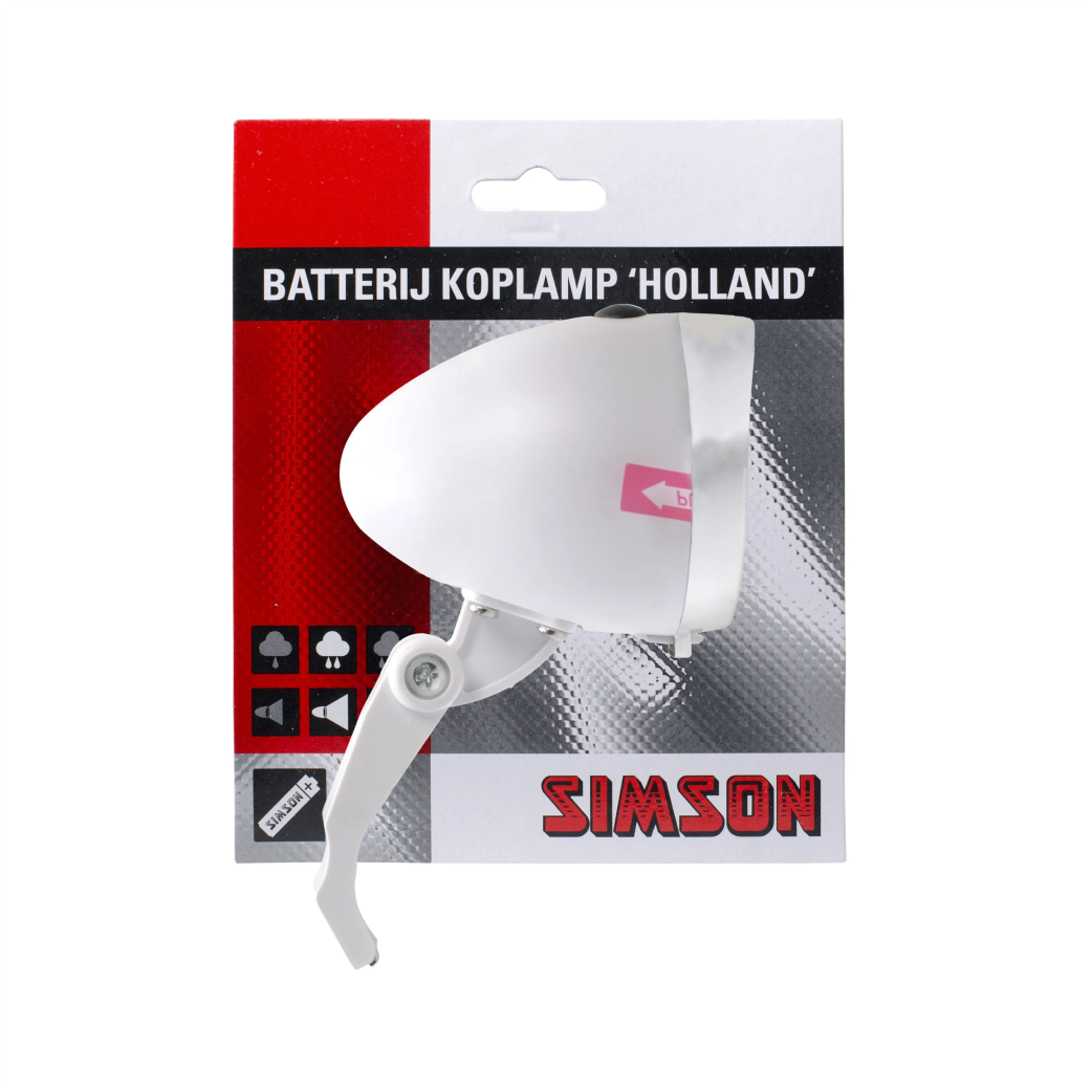 Simson Battery Headlight Holland White