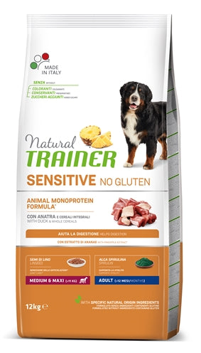 Entraîneur naturel adulte moyen moyen maxi sensible canard gluten - sans gluten