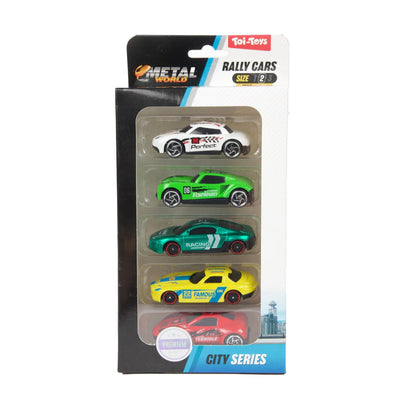Toi-toys toitoys voitures de rallye lot de 5 métal