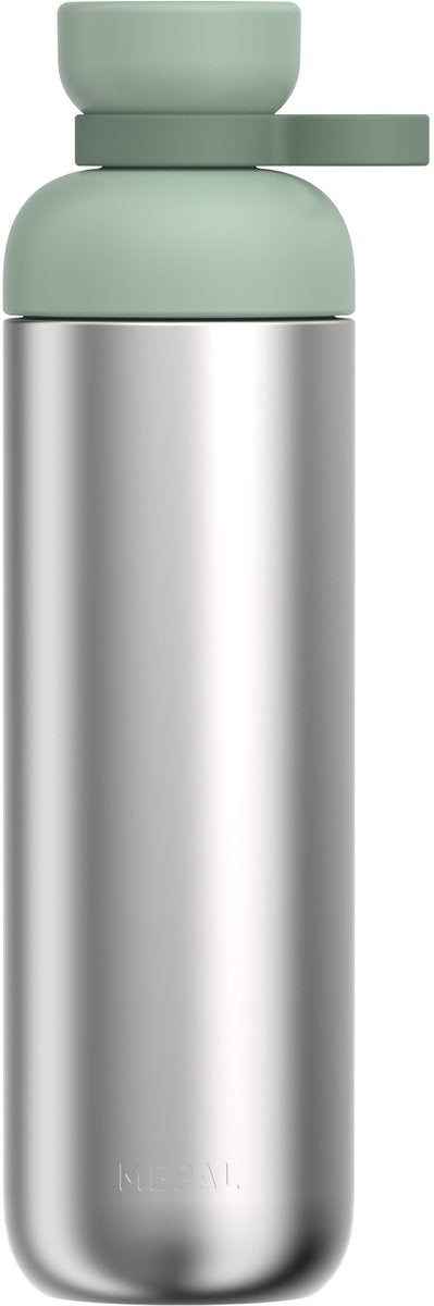 Mepal Gourde en acier inoxydable Vita - 900 ml - 2 ouvertures pour un confort de consommation supplémentaire - Gourde en acier inoxydable - Sauge nordique