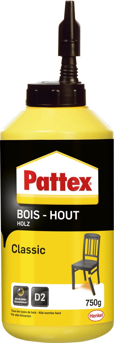 Pattex 1000911 - colle à bois classique 750gr | 2 pièces