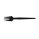 Fourchette à snack réutilisable avec tranchant 130mm noir (1000 pièces)